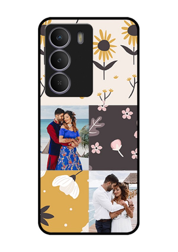 Realme C71 5G Custom Glass Phone Case - 3 Images With Floral Design
