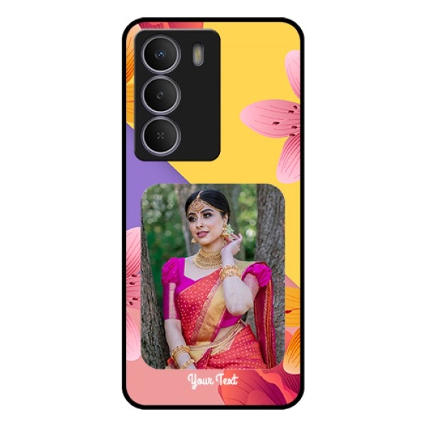 Realme C71 5G Custom Glass Phone Case - 3 Image With Vintage Floral Design Realme C71 5G Custom Glass Phone Case - 3 Image With Vintage Floral Design