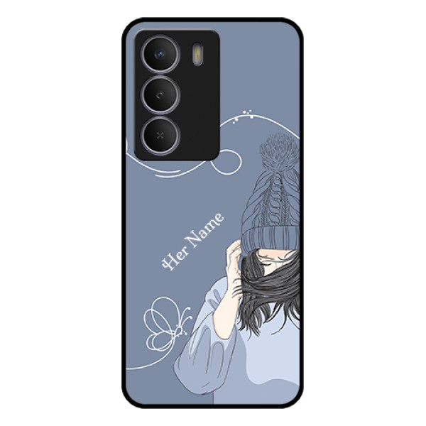 Realme C71 5G Custom Glass Phone Case - Girl In Winter Outfit Design Realme C71 5G Custom Glass Phone Case - Girl In Winter Outfit Design