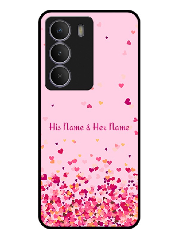 Custom Realme C71 5G Custom Glass Phone Case - Floating Hearts Design