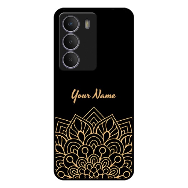 Realme C71 5G Custom Glass Phone Case - Golden Mandala Design