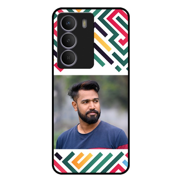Realme C71 5G Custom Glass Phone Case - Colorful Maze Pattern Design Realme C71 5G Custom Glass Phone Case - Colorful Maze Pattern Design