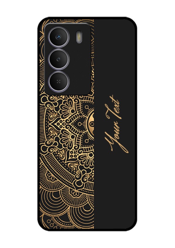 Realme C71 5G Custom Glass Phone Case - Mandala Art With Custom Text Design