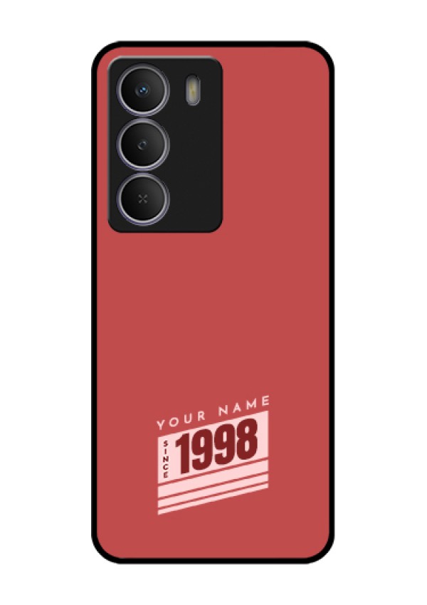 Realme C71 5G Custom Glass Phone Case - Red Custom Year Of Birth Design