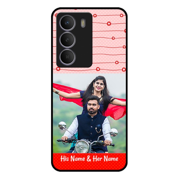 Realme C73 5G Custom Glass Phone Case - Red Pattern Case Design Realme C73 5G Custom Glass Phone Case - Red Pattern Case Design