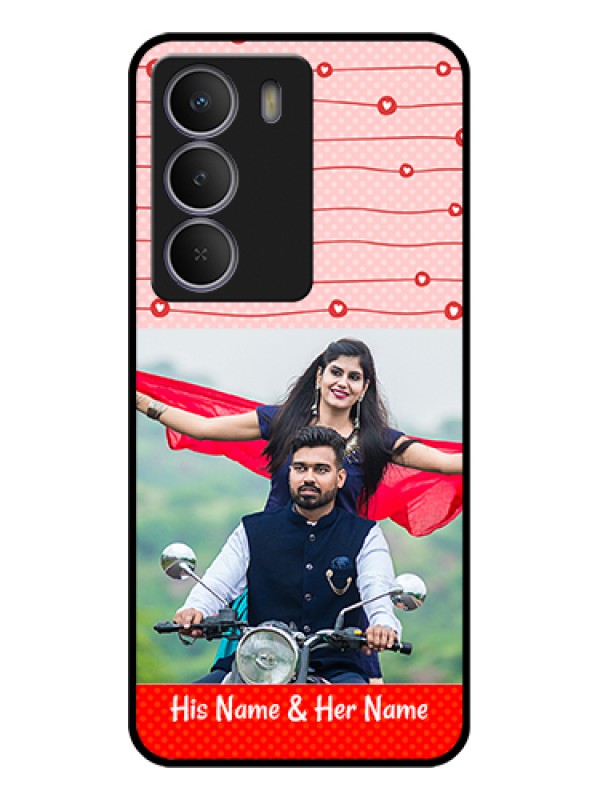 Custom Realme C73 5G Custom Glass Phone Case - Red Pattern Case Design