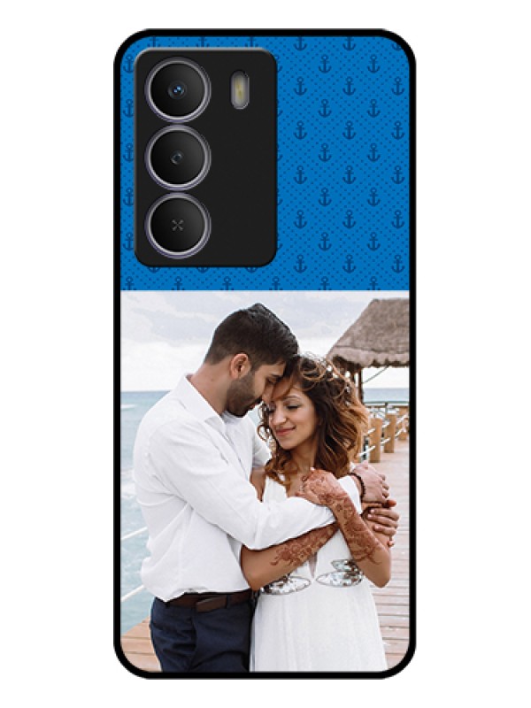 Custom Realme C73 5G Custom Glass Phone Case - Blue Anchors Design