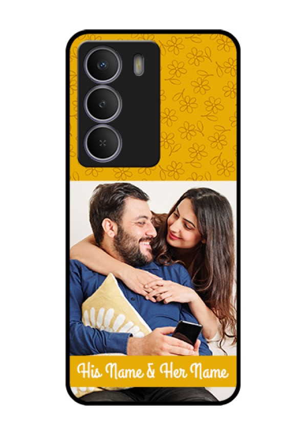 Realme C73 5G Custom Glass Phone Case - Yellow Floral Design
