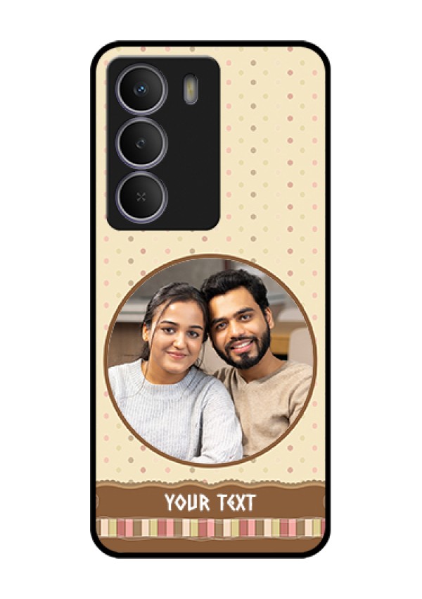 Realme C73 5G Custom Glass Phone Case - Brown Dotted Mobile Case Design