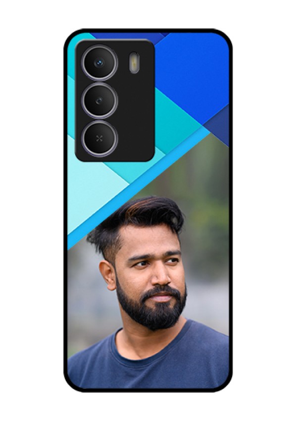 Realme C73 5G Custom Glass Phone Case - Blue Pattern Design