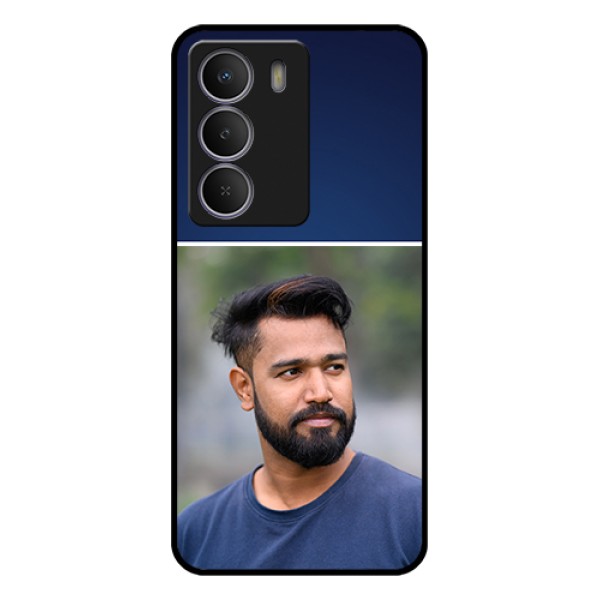 Realme C73 5G Custom Glass Phone Case - Simple Royal Blue Design Realme C73 5G Custom Glass Phone Case - Simple Royal Blue Design
