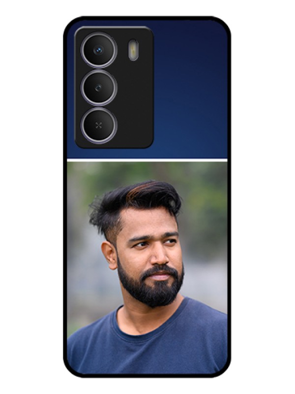 Custom Realme C73 5G Custom Glass Phone Case - Simple Royal Blue Design