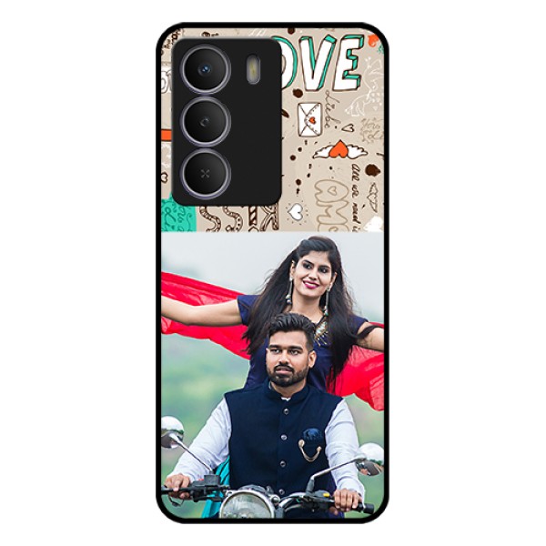 Realme C73 5G Custom Glass Phone Case - Love Doodle Pattern