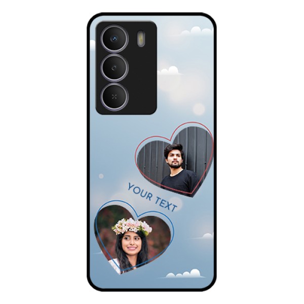 Realme C73 5G Custom Glass Phone Case - Blue Color Couple Design Realme C73 5G Custom Glass Phone Case - Blue Color Couple Design