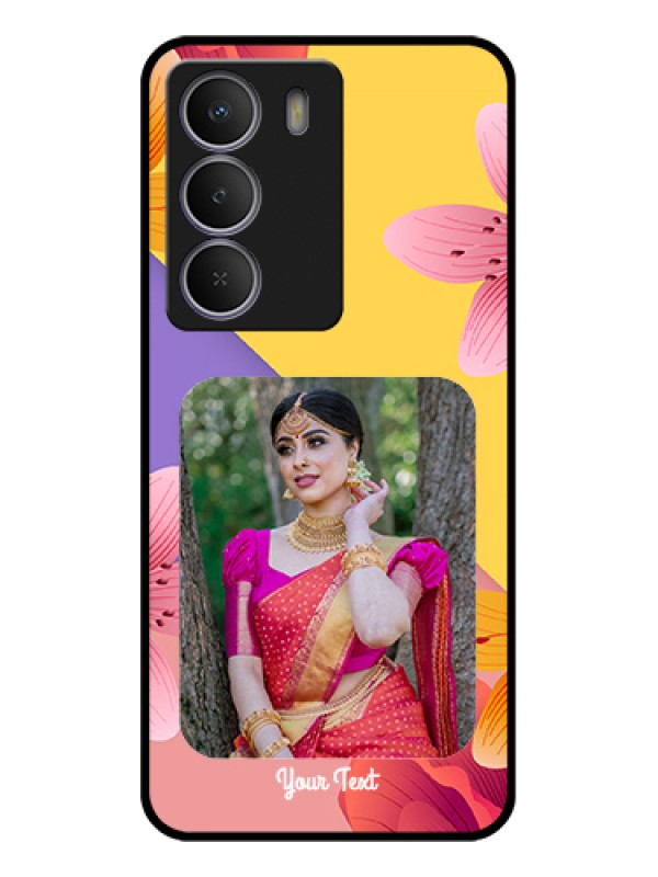 Custom Realme C73 5G Custom Glass Phone Case - 3 Image With Vintage Floral Design