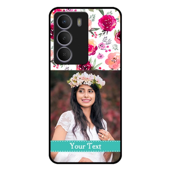 Realme C73 5G Custom Glass Phone Case - Water Colors Floral Design Realme C73 5G Custom Glass Phone Case - Water Colors Floral Design