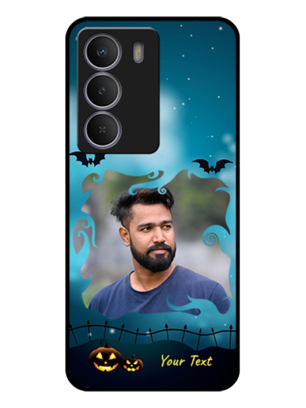 Custom Realme C73 5G Custom Glass Phone Case - Halloween Frame Design
