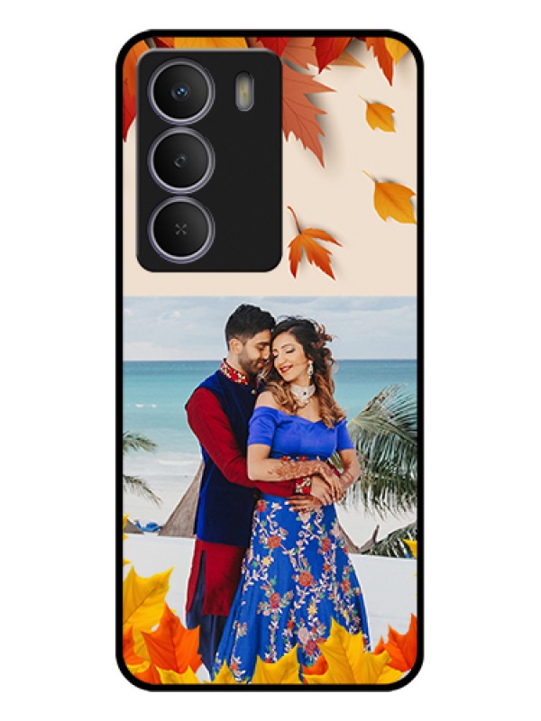 Custom Realme C73 5G Custom Glass Phone Case - Autumn Maple Leaves Design