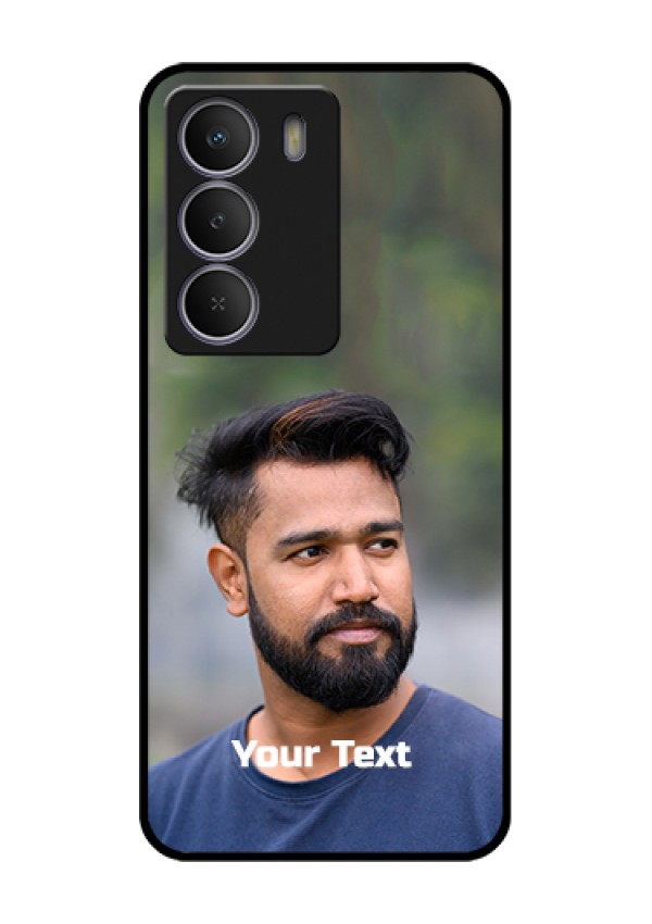 Realme C73 5G Custom Glass Phone Case - Photo With Text Design
