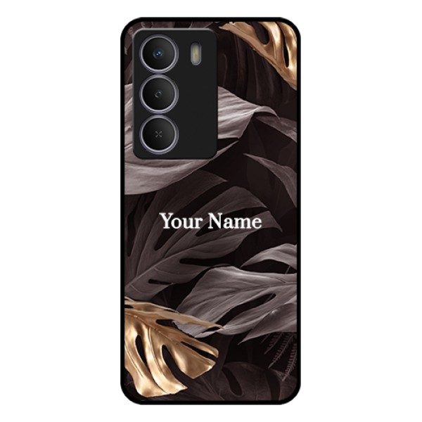 Realme C73 5G Custom Glass Phone Case - Wild Leaves Digital Paint Design Realme C73 5G Custom Glass Phone Case - Wild Leaves Digital Paint Design
