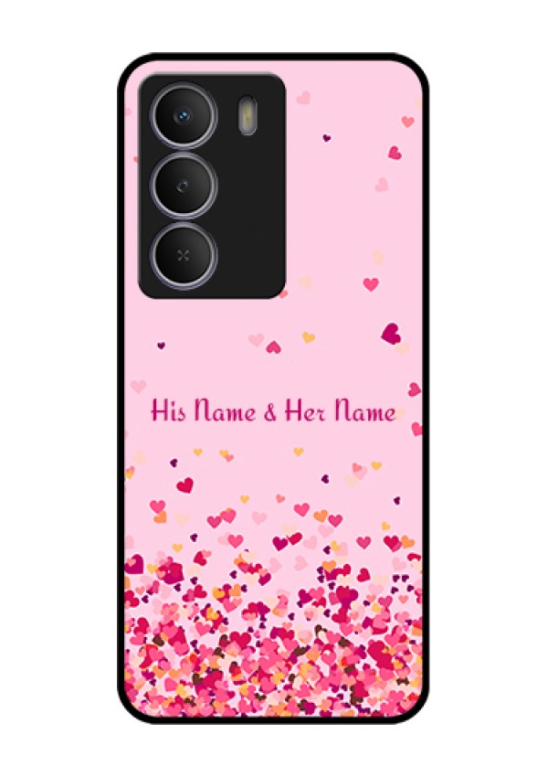 Realme C73 5G Custom Glass Phone Case - Floating Hearts Design