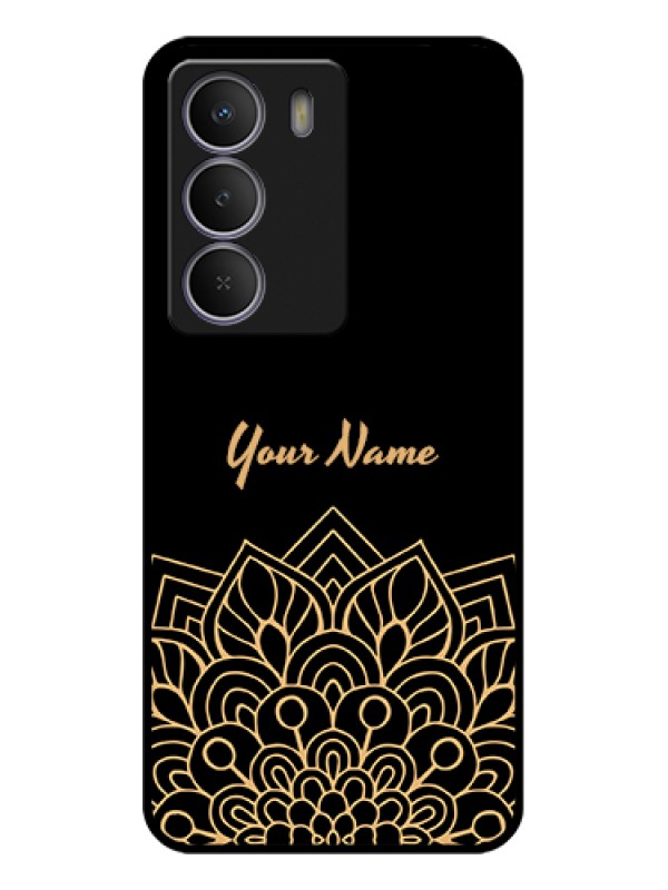 Custom Realme C73 5G Custom Glass Phone Case - Golden Mandala Design