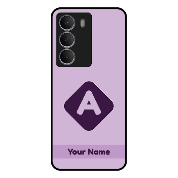 Realme C73 5G Custom Glass Phone Case - Custom Letter In Curved Badge Design Realme C73 5G Custom Glass Phone Case - Custom Letter In Curved Badge Design
