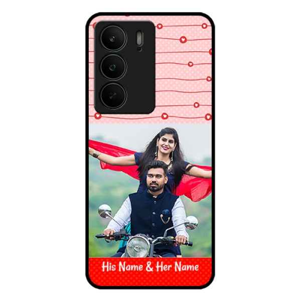 Realme C75 5G Custom Glass Phone Case - Red Pattern Case Design Realme C75 5G Custom Glass Phone Case - Red Pattern Case Design
