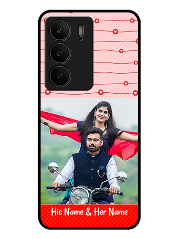 Custom Realme C75 5G Custom Glass Phone Case - Red Pattern Case Design