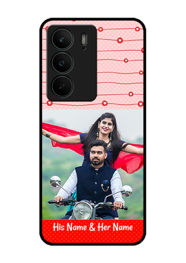 Realme C75 5G Custom Glass Phone Case - Red Pattern Case Design