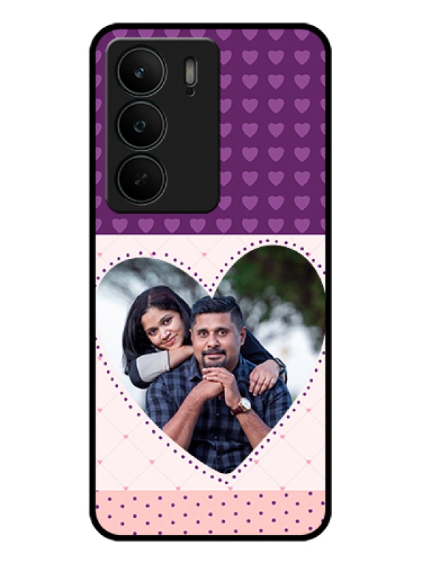 Custom Realme C75 5G Custom Glass Phone Case - Violet Love Dots Design
