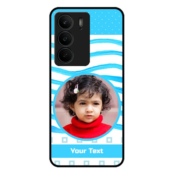Realme C75 5G Custom Glass Phone Case - Simple Blue Case Design