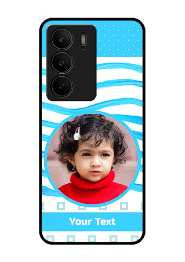 Realme C75 5G Custom Glass Phone Case - Simple Blue Case Design