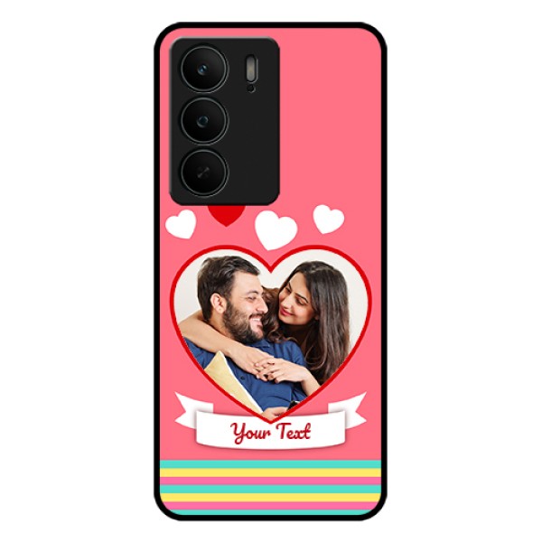 Realme C75 5G Custom Glass Phone Case - Love Shapes Doodle Design Realme C75 5G Custom Glass Phone Case - Love Shapes Doodle Design