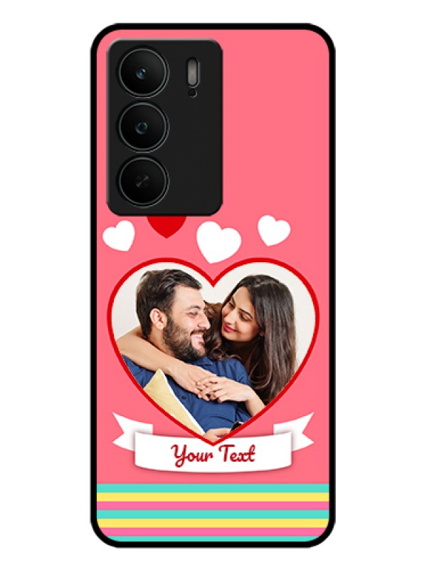 Custom Realme C75 5G Custom Glass Phone Case - Love Shapes Doodle Design