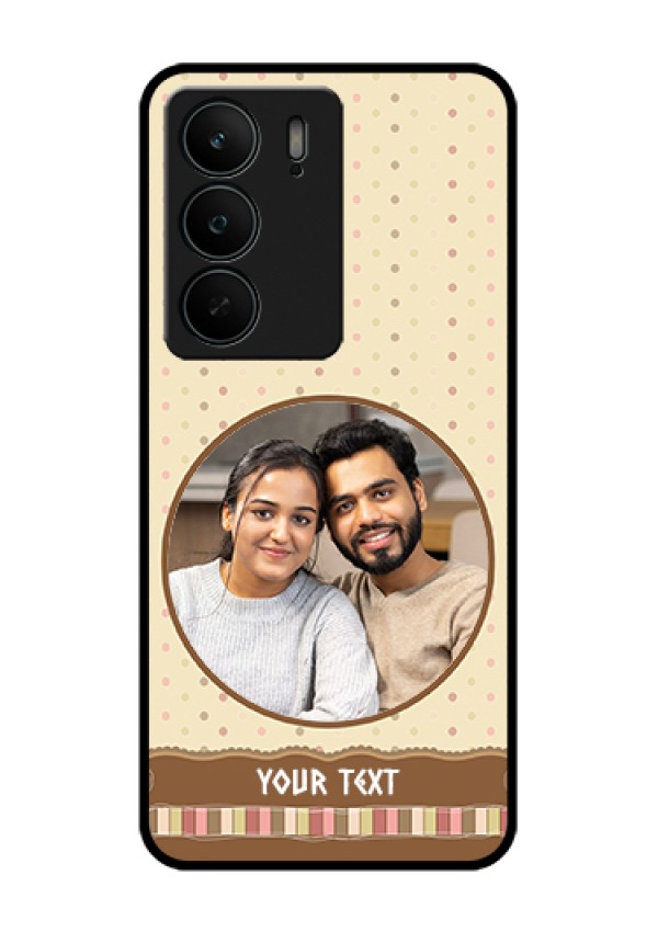 Realme C75 5G Custom Glass Phone Case - Brown Dotted Mobile Case Design