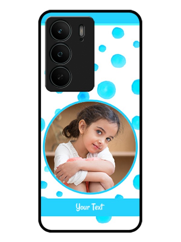 Custom Realme C75 5G Custom Glass Phone Case - Blue Bubbles Pattern Design