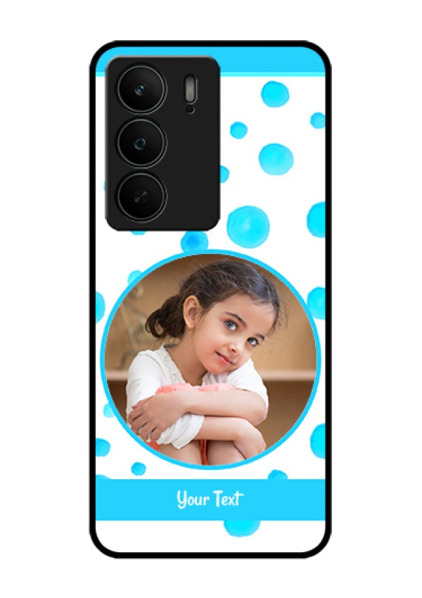 Realme C75 5G Custom Glass Phone Case - Blue Bubbles Pattern Design