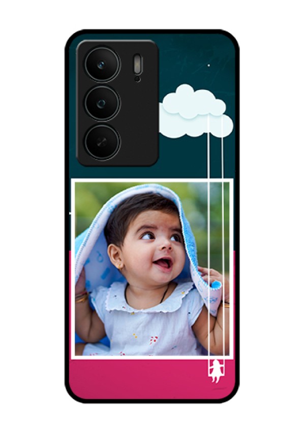 Realme C75 5G Custom Glass Phone Case - Cute Girl With Cloud Design