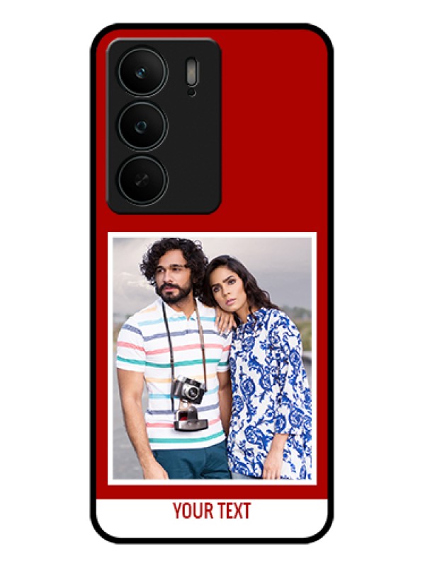 Custom Realme C75 5G Custom Glass Phone Case - Red Color Design