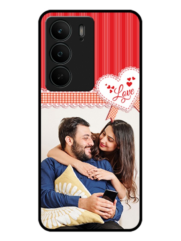 Custom Realme C75 5G Custom Glass Phone Case - Red Love Pattern Design