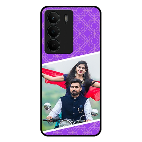 Realme C75 5G Custom Glass Phone Case - Violet Color Pattern Design
