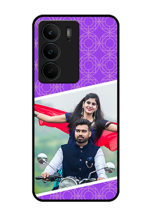 Realme C75 5G Custom Glass Phone Case - Violet Color Pattern Design