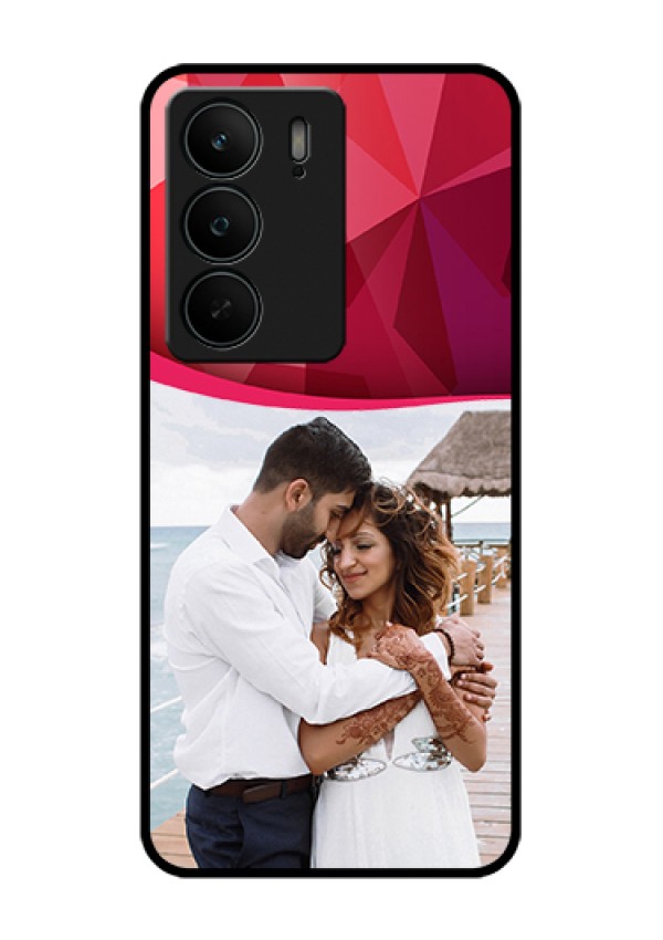 Realme C75 5G Custom Glass Phone Case - Red Abstract Design