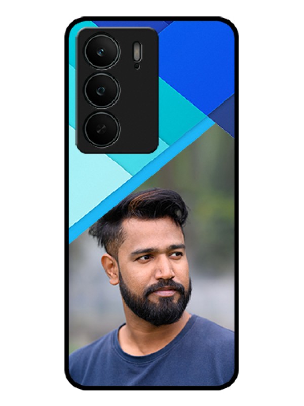 Custom Realme C75 5G Custom Glass Phone Case - Blue Pattern Design