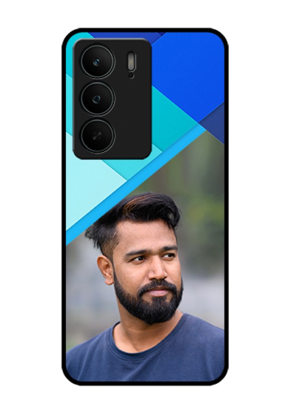 Realme C75 5G Custom Glass Phone Case - Blue Pattern Design