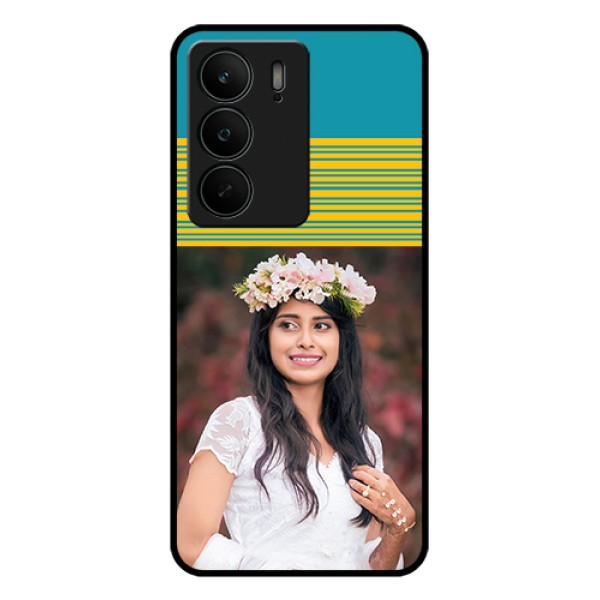 Realme C75 5G Custom Glass Phone Case - Yellow & Blue Design
