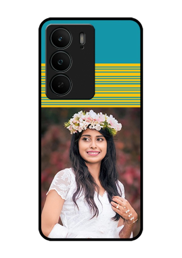 Realme C75 5G Custom Glass Phone Case - Yellow & Blue Design