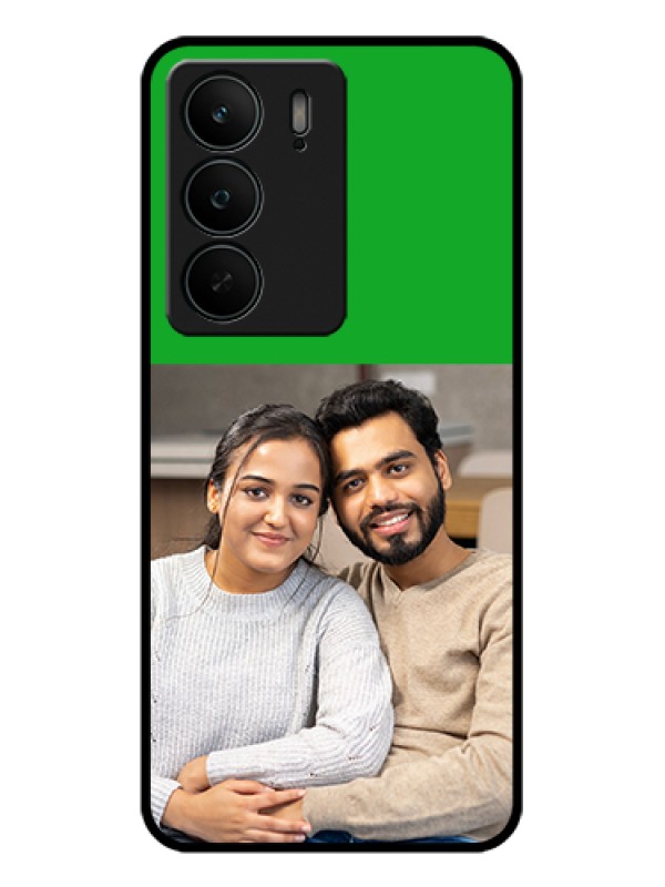 Custom Realme C75 5G Custom Glass Phone Case - Green Pattern Design