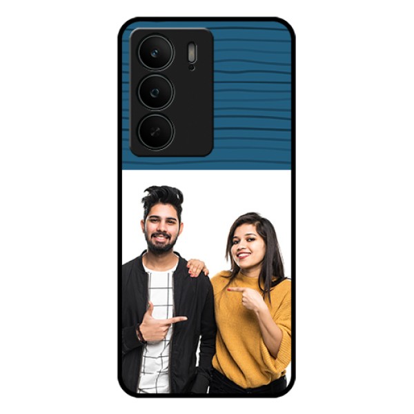 Realme C75 5G Custom Glass Phone Case - Blue Pattern Cover Design Realme C75 5G Custom Glass Phone Case - Blue Pattern Cover Design